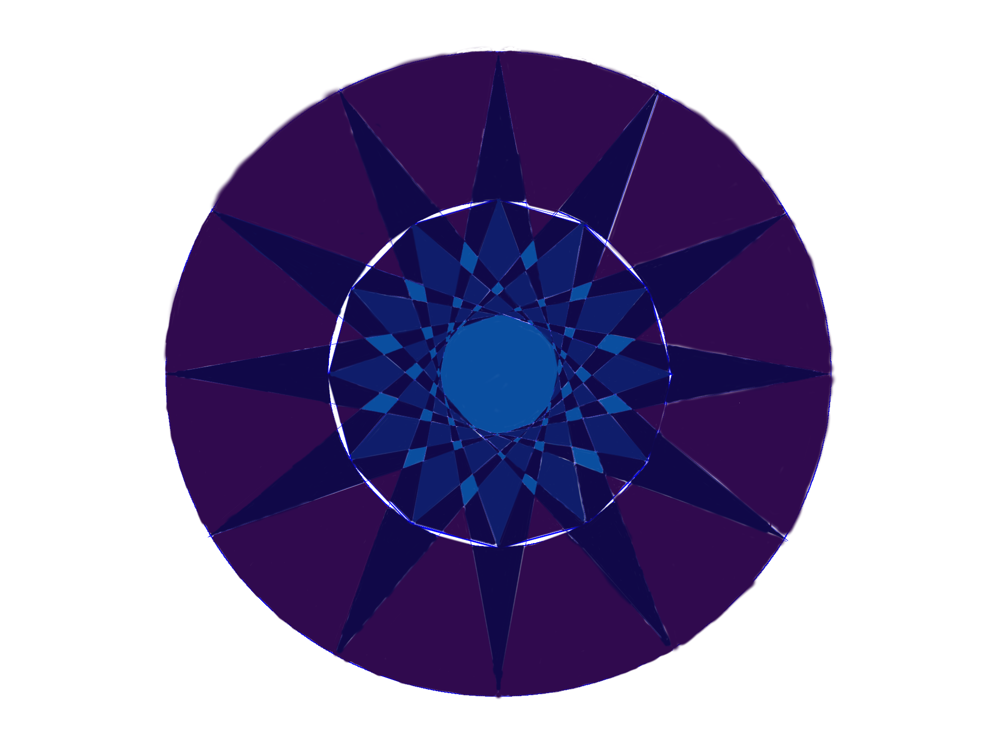 Convex Dodecagon 3 Cool Colors